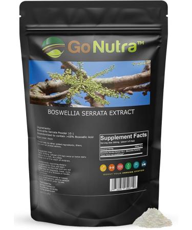 Go Nutra Boswellia Serrata Extract Powder 10:1 Strength 65% Boswellic Acid Frankincense Supplement Joint Support - 8 oz. - Buy Online on GoSupps.com