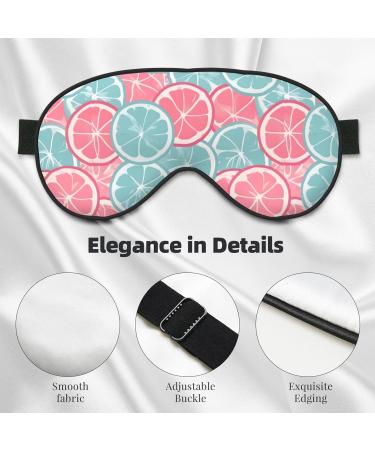 Blue Citrus Slices Unisex Adjustable Buckle Sleep Eye Mask - Perfect for Travel Yoga & Naps - Buy Online on GoSupps.com