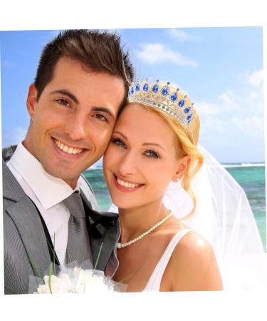 TOVINANNA 1pc Water Drop Diamond Princess Crown Water Drop Headwear Sweet Hair Prop Bridal Headband Exquisite Crown Charming Hair Jewelry Distinctive Crown Rhinestone Crown Crystal Crown 18*18*6.5cm Blue - Buy Online on GoSupps.com