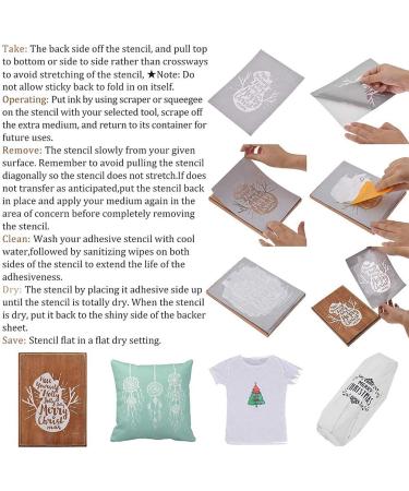 YeulionCraft Christmas Style Self-Adhesive Silk Screen Printing Stencil for Wood DIY Decoration - Ball+Merry Christmas 5.9 - Buy Online on GoSupps.com