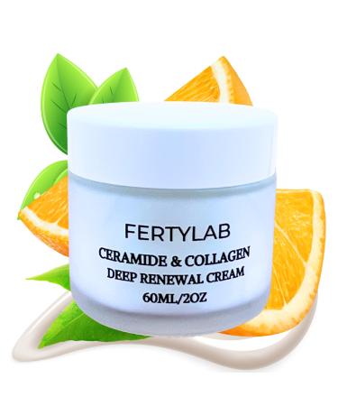 Ceramide & Collagen Moisturizer High-Performance Face Cream Hydrating Barrier Repair for All Skin Types Use After Hyaluronic Acid & Retinol Serums - 100% made in USA