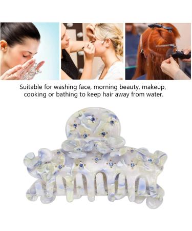 HUSHUI Hair Claw Clips Non Slip Flower Claw Clips Elegant Flower Design Spring Claw Clip for Women and Girls Thin Thick Hair (Light Blue) - Buy Online on GoSupps.com