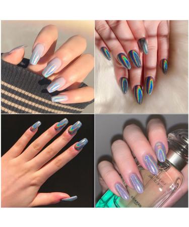 Gzmayuen Holographic Chrome Nail Powder Set - 12 Colors Laser Glitter for Stunning Nail Art | International Shipping Available - Buy Online on GoSupps.com