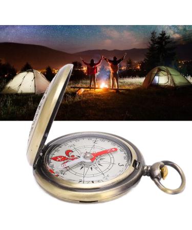 Durable Brass Hiking Compass | Shockproof & Waterproof Camping Tool for Kids & Adults | Metal Pocket Navigation Instrument for Outdoor Adventures - Buy Online on GoSupps.com