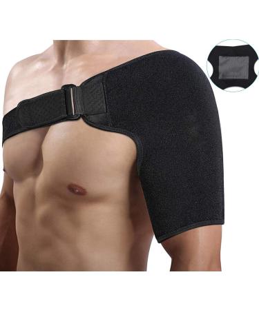 Shoulder Brace for Men Women Adjustable Shoulder Compressiom Wrap Support Rotator Cuff Dislocationed AC Joint Tendonitis Sprains Shoulder Pain Relief Fits Left and Right Shoulder