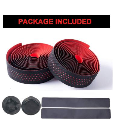 Jaswill Red EVA Bike Handlebar Tape | Road Bicycle Bar Wraps for Cycling Handlebars | 2 Rolls - Buy Online on GoSupps.com