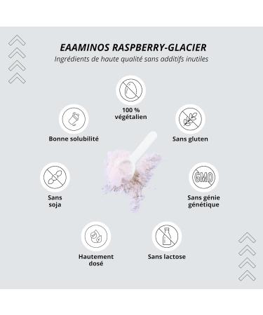 EAA Vegan Raspberry Iced Candy - 500g Powder - SUPERIOR DOSE - All Essential Amino Acids - Raspberry Glacier Flavor EAAs - Nutri-Plus Sports - Essential Aminos - Buy Online on GoSupps.com