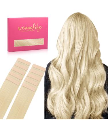 If -of -hearted tape extensions real hair platinum blonde 10pcs tape in extensions real hair 25g 35cm invisible hair extension real hair invisible smooth real hair extensions tape refill pack for girls 35cm 25g 10pcs #60a platinum blonde