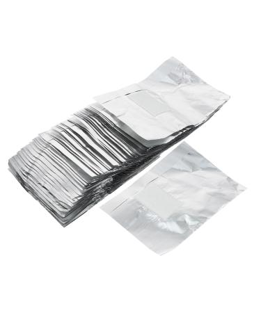 FOYTOKI Pack of 200 Disposable Wipes for Removing Nail Polish Gel for Manicure Supplies Aluminum Foil