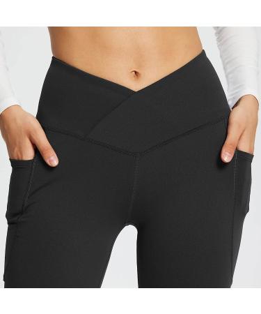 Oelaio Women's Bootcut Yoga Pants with Pockets - High Waist Workout Dress Pants for Yoga - Black, Size Large - Buy Online on GoSupps.com