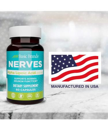 Nerves Alpha Lipoic Acid 200 mg - Support Neuron Function | International Shipping Available - Buy Online on GoSupps.com