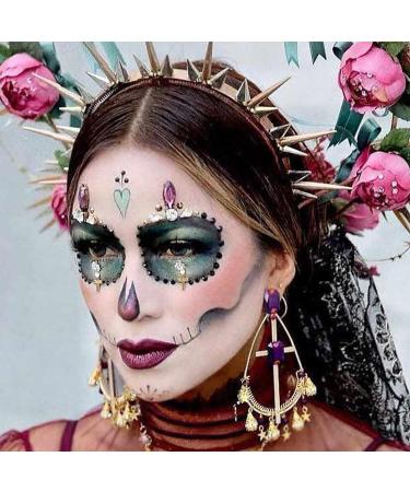 Face Gems  AUGVO 2150 PCS Face Rhinestone Stickers for Makeup Self-Adhesive Body Bling Face Jewels Stickers for Halloween Christmas Crafts Body Nail Makeup Festival Carnival 4 Size 3 Sheets Gem Nail Stickers - Buy Online on GoSupps.com