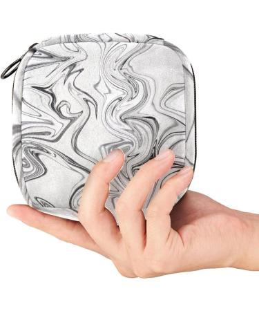 Multicoloured Marble Sanitary Napkin Storage Bag - Menstrual Pad Pouch for Girls and Women - Buy Online on GoSupps.com