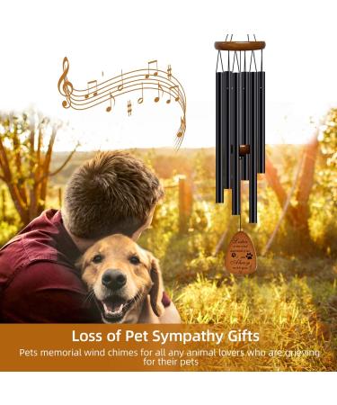 Pet Memorial Wind Chimes with Rainbow Bridge Bracelet - Sympathy Gifts for Loss of Dog or Cat - Buy Online on GoSupps.com