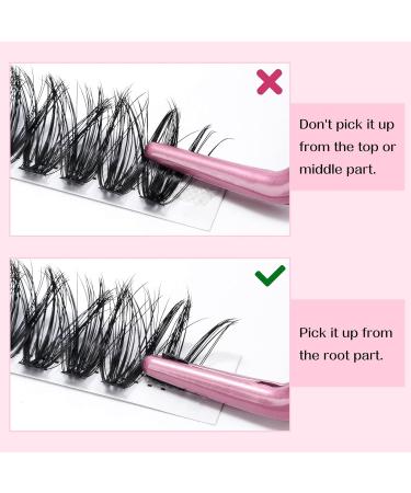 280 Pcs 40D-C-0.07-9-15mix Cluster Lashes - DIY Wispy Bottom Lashes - C D Curl - Large Size | Perfect for At-Home Use - Buy Online on GoSupps.com