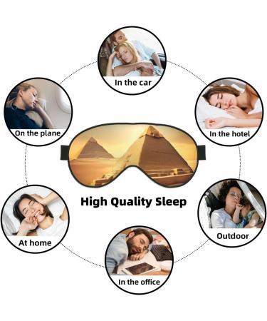 Egyptian Pyramid Desert Print Soft Eye Mask | Sleep Mask for Men & Women | Perfect Travel Accessory - Buy Online on GoSupps.com
