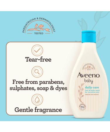 Aveeno Baby Daily Care Hair and Body Wash 250ml - Gentle Hair & Body Wash for Babies - Buy Online on GoSupps.com