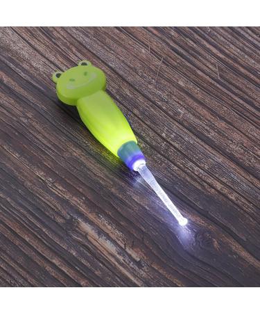 Buy Baby Earwax Remover - Cute Cartoon LED Earpick & Cleaner Tool (Green) for Safe Ear Care - Buy Online on GoSupps.com