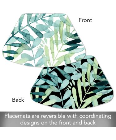 Gossamer Palms Reversible Wedge Shaped Placemat Set - Set of 4, Made in the USA - Buy Online on GoSupps.com