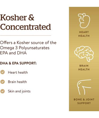Solgar Kosher Omega-3 675 mg - 50 Softgels | High-Quality Fish Oil Supplement - Buy Online on GoSupps.com