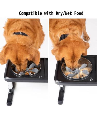 Keegud Slow Feeder Dog Bowl Insert 36 Octopus Suction Cups - Large & Medium Breed - Cuttable - Compatible with Regular & Elevated Bowls - Buy Online on GoSupps.com
