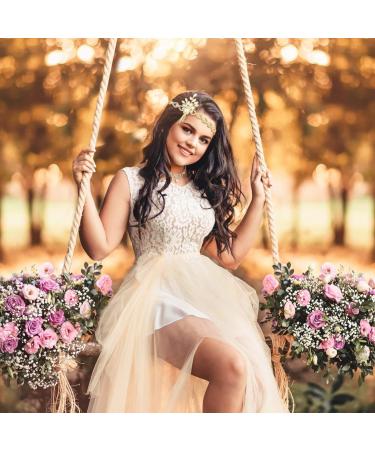 Lurrose Vintage 1920s Leaf Medallion Headband for Women - Perfect for Wedding, Bridal, and Themed Parties - 1 Pack - Buy Online on GoSupps.com