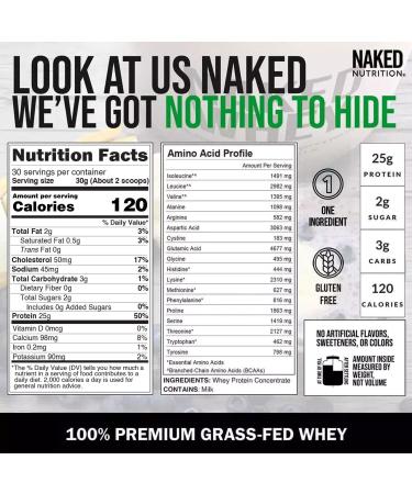 NAKED Whey Protein Powder 2LB (Unflavored) + Casein Protein Powder 2LB (30 Servings) GMO-Free Gluten Free Soy Free Preservative Free - Buy Online on GoSupps.com