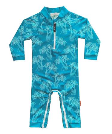 weVSwe Baby Toddler Boy Swimsuit UPF 50+ Sun Protection Rash Guard Swimwear with Crotch Zipper 0-3 Years 12-18 Months Green Leaves