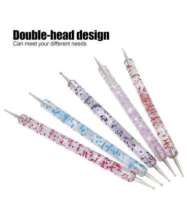 5-Piece Nail Puncture Pen Set | 2-Way DIY Nail Art Dotting Tool & Rhinestone Picker - Portable Manicure Kit for Home Salon - Buy Online on GoSupps.com