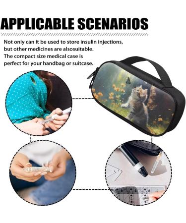 Buy Cute Cat Butterfly Diabetes Supply Bag | Insulin Pen Glucose Meter & Test Strips Organizer - Buy Online on GoSupps.com