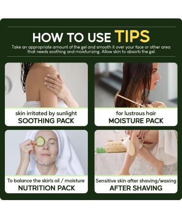 Neclar Pure Aloe Vera Gel - Soothing Gel for Face, Hair & Skin - Sunburn Relief - 2 Pack - Buy Online on GoSupps.com