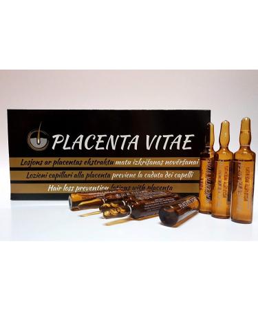 Placenta Vitae Extract Hair Loss Lotion - 12 Vials (0.35 fl oz) | Effective Hair Regrowth Solution - Buy Online on GoSupps.com