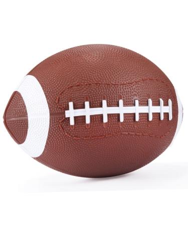 Stylife Mini Inflatable Football 7.5Inch Playground Balls for Kids and Junior Outdoor Family Games Brown