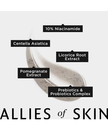 Allies of Skin Prebiotics & Niacinamide Pore Refining Booster | Minimize the Appearance of Pores with Goji Berry & Probiotics Complex | Calm Redness and Treat Blemish Prone Dull Skin | 1.7 fl oz - Buy Online on GoSupps.com