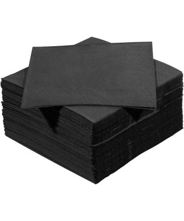 Black 2-Ply Disposable Beverage Napkins (300 Count) - Ideal for Bar, Cocktail, Weddings, Birthday - EU Made - Buy Online on GoSupps.com