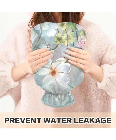 Naanle Flowering White Flowers Hot Water Bottle 1L - Transparent Cover for Bed Hand Warmers & Pain Relief - International Shipping Available - Buy Online on GoSupps.com