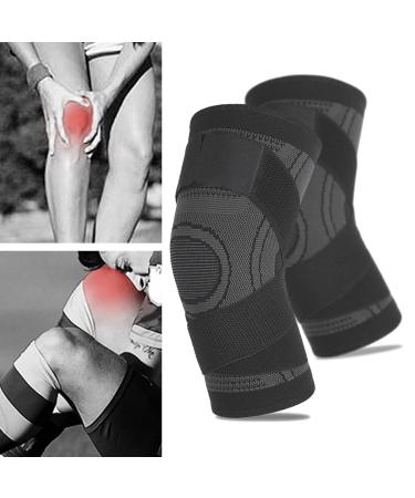 Compression Knee Brace with Double Straps - Breathable & Flexible XL Sleeve for Running Basketball & Volleyball - Buy Online on GoSupps.com