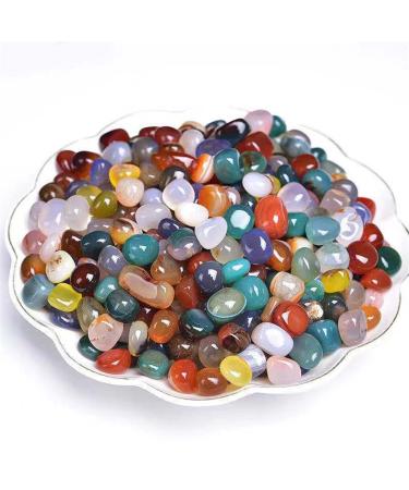Natural Crystal Rough 50g/200g Natural Colorful Granular Agate Crystal Stone Degaussing Home Decor Garden Flowerpot Decoration Fish Tank Decor 1pack(50g) Light Grey
