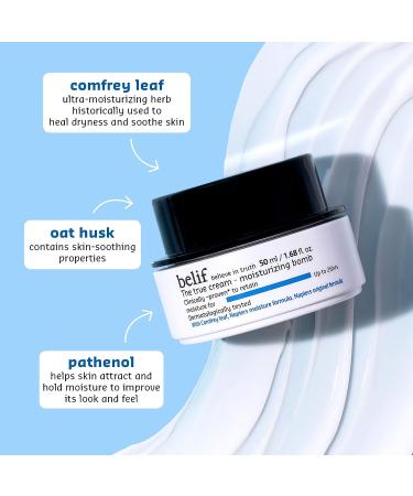 Belif The True Cream Moisturizing Bomb | Intensive 26-Hour Hydration Face Moisturizer | Soothing & Nourishing Cream with Panthenol, Comfrey Leaf & Oat Extract | 1.70 Fl Oz | For Dry & Sensitive Skin - Buy Online on GoSupps.com