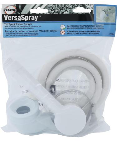 Danco 10086 VersaSpray Portable Hand Held Shower Head Sprayer Fits Bathtubs without Diverter - White - Buy Online on GoSupps.com