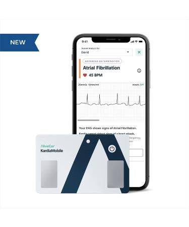 KardiaMobile Card EKG Monitor - Detects AFib & Irregular Heart Rhythms - Instant Results in 30 Sec - Fits in Wallet - Easy to Use - Buy Online on GoSupps.com