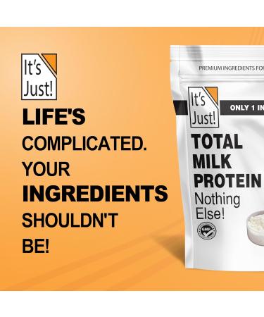 It's Just! - Total Milk Protein Concentrate Powder Naturally 80% Casein / 20% Whey rBSH/RBST Hormone Free No Added Sugar MPC-85 (1 Pound Unflavored) Unflavored 1 Pound (Pack of 1) - Buy Online on GoSupps.com