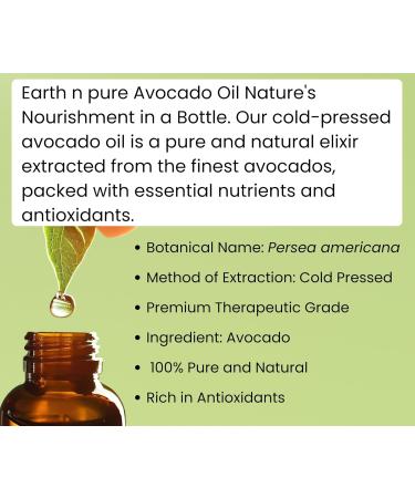 Buy EARTH N PURE Cold Pressed Avocado Oil 50ml - Pure & Natural for Hair & Skin | International Shipping - Buy Online on GoSupps.com