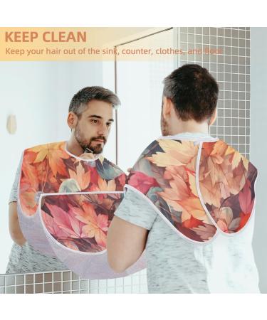 Maple Leaf Beard Bib Apron Ultimate Beard Hair Catcher for Men | Perfect Father's Day & Anniversary Gift with 2 Suction Cups - Buy Online on GoSupps.com