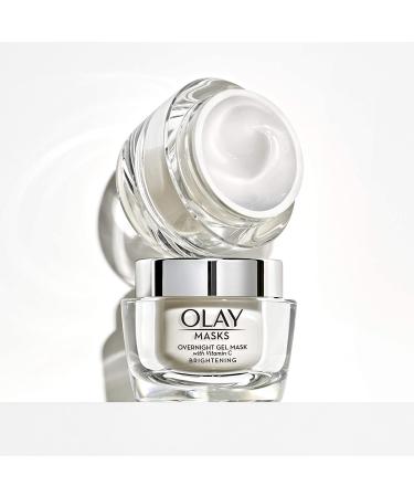 Olay Overnight Face Mask Gel - Vitamin C & Hyaluronic Acid for Brighter Skin - 1.7 Fl Oz - Buy Online on GoSupps.com