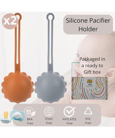 Happydoo 2 Pacifier Box - BPA Free Pacifier Storage for On-the-Go - Baby Accessories in Orange & Gray - Buy Online on GoSupps.com