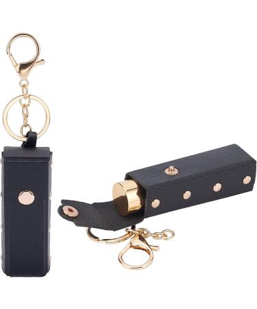 WADORN Leather Lipstick Organizer - 2 Pack 6 Inch Clip-on Chapstick Sleeves with Keychain Holder - Portable Lip Balm Organizer for Women and Girls - Buy Online on GoSupps.com