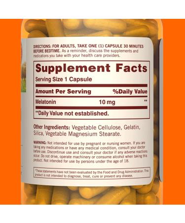 Sundown Naturals Melatonin 10 mg - 90 Capsules for Sleep Support - Buy Online on GoSupps.com