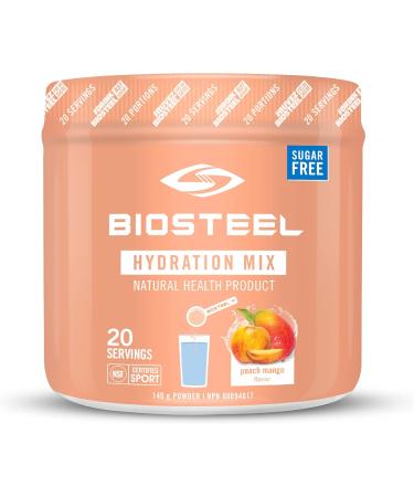 BioSteel Hydration Mix Great Tasting Hydration with Zero Sugar + No Artificial Flavours or Preservatives (Peach Mango | Rainbow Twist) 20 Servings per Tub 140 g (Pack of 1) Mix + Hydration Mix 20 Servings per Tub - Buy Online on GoSupps.com
