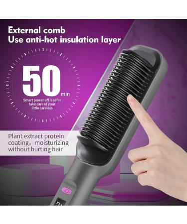 Buy Hair Straightener Brush - 30-Speed Negative Ion Styling Comb for Fast Home & Salon Use - Buy Online on GoSupps.com